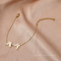 Nova chegada pulseira de pingente de borboleta dourada de aço inoxidável personalidade temperamento joias minimalistas de luxo